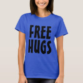 Gratis Hugs Regenbogenfarben Titten an Shirts (Vorderseite)