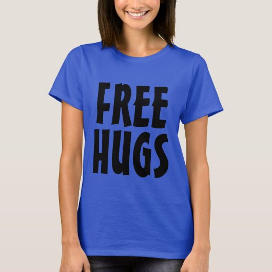 Gratis Hugs Regenbogenfarben Titten an Shirts (Vorderseite)