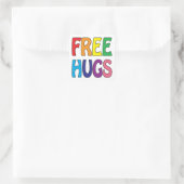 Gratis-Hugs-Square-Aufkleber Quadratischer Aufkleber (Tasche)