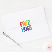 Gratis-Hugs-Square-Aufkleber Quadratischer Aufkleber (Umschlag)