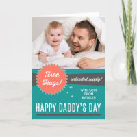 Gratis Hugs Vatertag Grußkarte