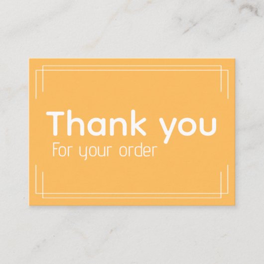 Gratis-Karte für das Logo in weiß orange Visitenkarte (Vorderseite)