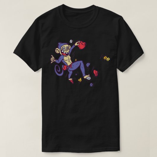 Gratis Klettern und Klettern Monkey T-Shirt (Design vorne)