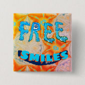 Gratis Lächeln - Eisfeuer hell farbig Button (Vorderseite)