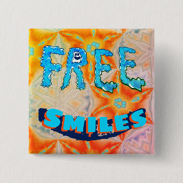 Gratis Lächeln - Eisfeuer hell farbig Button