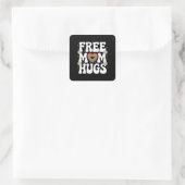 Gratis Mama Hug Transgender Lesben Gay LGBT Prix Quadratischer Aufkleber (Tasche)