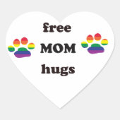 Gratis-Mama-Hugs Herz-Aufkleber (Vorderseite)