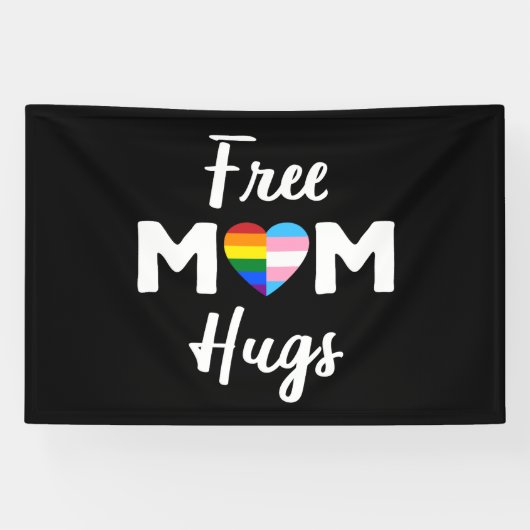Gratis Mama Hugs II - Rainbow Gay Trans Pride Banner (Horizontal)