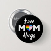 Gratis Mama Hugs II - Rainbow Gay Trans Pride Button (Vorne & Hinten)