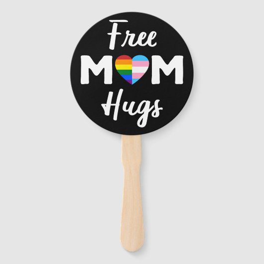 Gratis Mama Hugs II - Rainbow Gay Trans Pride Fächer (Vorderseite)