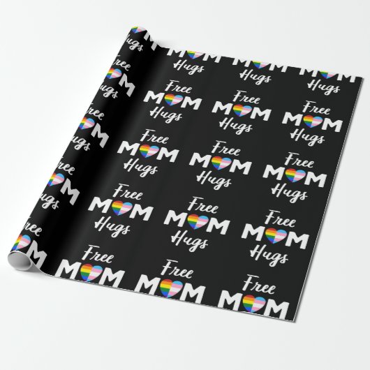 Gratis Mama Hugs II - Rainbow Gay Trans Pride Geschenkpapier (Ungerollt)