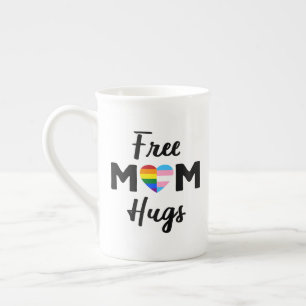 Gratis Mama Hugs II - Rainbow Gay Trans Pride Porzellantasse