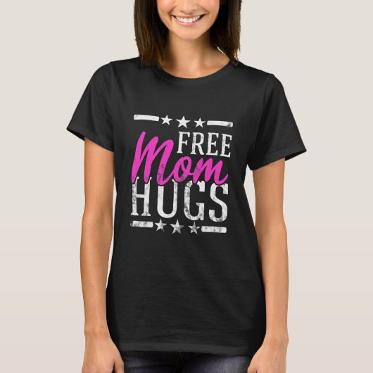 Gratis Mama Hugs Lesbische Schwule LGBT Proud Mutt T-Shirt (Vorderseite)