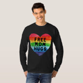 Gratis Mama Hugs LGBT Flag Gay Lesbian Priad Parad T-Shirt (Vorne ganz)