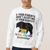 Gratis Mama Hugs LGBT Pride Geschenke Mama Bear LG Sweatshirt (Vorderseite)