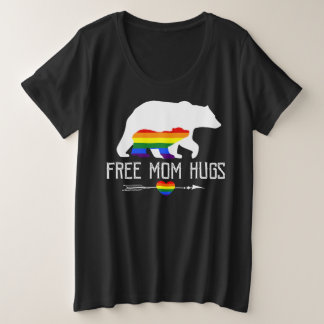 Gratis Mama Hugs LGBT Pride Mama Bear Mother_s Day Große Größe T-Shirt