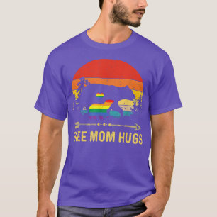 Gratis Mama Hugs LGBT Pride Mama Bear Retro T Gesc T-Shirt
