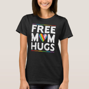 Gratis Mama Hugs LGBT Pride Parades Regenbogentran T-Shirt