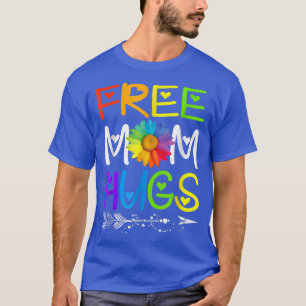 Gratis Mama Hugs Rainbow Daisy LGBT Pride Monat T- T-Shirt