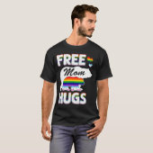 Gratis Mama Hugs Rainbow Gray Pride LGBT T-Shirt (Vorne ganz)