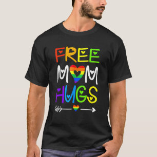 Gratis Mama Hugs Rainbow Heart Lgbt Pride Monat 2 T-Shirt
