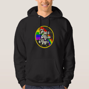 Gratis Mama Hugs Rainbow Heart Lgbt Pride Monat 4 Hoodie