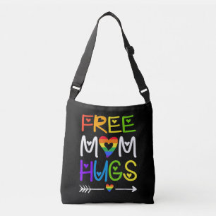Gratis Mama Hugs Regenbogen Herz LGBT Preis Monat Tragetaschen Mit Langen Trägern