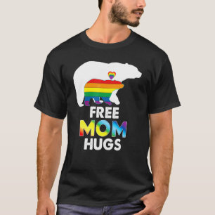 Gratis Mama Hugs Regenbogenbär Lgbt Pride Gay Lesb T-Shirt