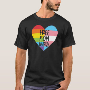 Gratis Mama Hugs Transgender Pronouns LGBTQ Geschl T-Shirt