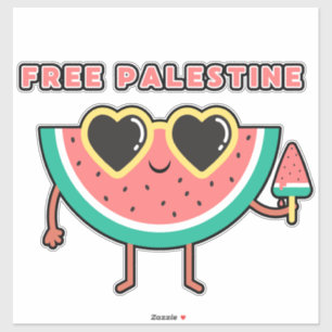 Gratis Palestine Watermelon Palästina niedlich far Aufkleber