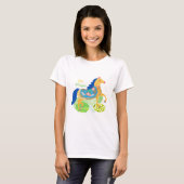 Gratis pferblau und gelb T - Shirt (Vorne ganz)