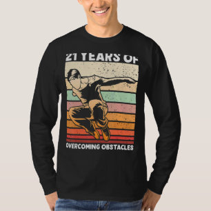Gratis Running Parkour 21. Geburtstag 21 Jahre alt T-Shirt