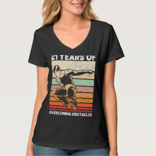 Gratis Running Parkour 21. Geburtstag 21 Jahre alt T-Shirt