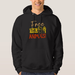 Gratis Tierschutz Vegan Protest Veggie Hoodie