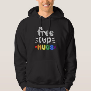 Gratis Vater Hugs LGBTQ Pride Rainbow Lesbian Gay Hoodie