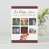 GRATIS Weihnachtskarte Einladung Design Service (Stehend Vorderseite)