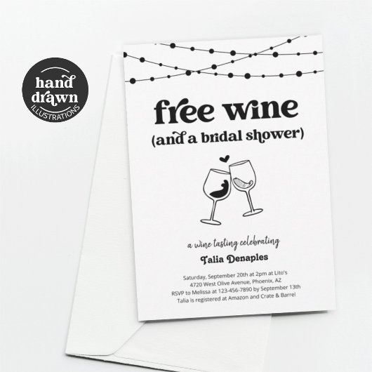Gratis Wine Funny Weinlust Brautparty Einladung