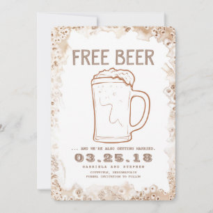 Gratisbier   Rustikales Funny Non Foto Save the Da Date