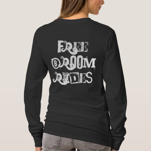 Gratisfahrten in grobkörnigen Schriftzeichen T-Shirt (Rückseite)