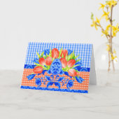 Gratiskarte für das Ei von Delft und Tulips Karte (Gelbe Blume)