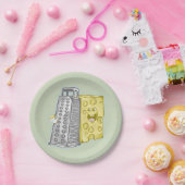 Gratiskäse mit einem großen Fastfood Pappteller (Party)