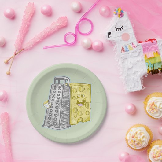 Gratiskäse mit einem großen Fastfood Pappteller (Party)