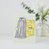 Gratiskäse mit einem großen Fastfood Postkarte (Stehend Vorderseite)