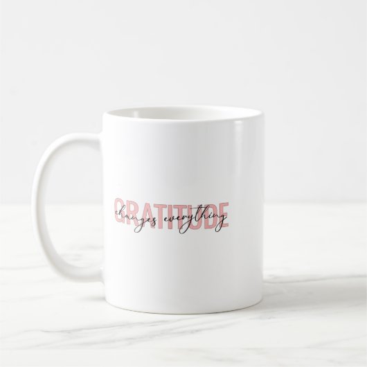 Gratitude Changes Everything Motivational Sitive M Kaffeetasse (Links)