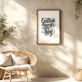 Gratitude Changes Everything Wall Art Print Poster