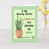 Gratitude for the Teacher Card Karte (Gelbe Blume)