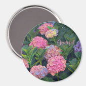 Gratitude Hydrangea Magnet (Vorderseite/Rückseite)