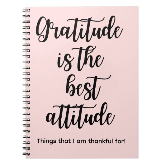 Gratitude is the best Attitude Pink Journal Book Notizblock (Vorderseite)
