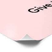 Gratitude is the best attitude Pink Wall Poster (Ecke)