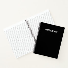 Gratitude Journal – Black & White Grateful Always Notizblock
